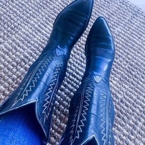 Tony Lama Black Cowboy Boots 9